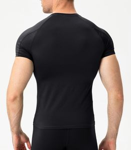 Rashguard à manches longues de haute qualité et écologique pour hommes - Protection UV, séchage rapide, anti-frottement - Tissu polyester/nylon pour le sport - Product Image 5