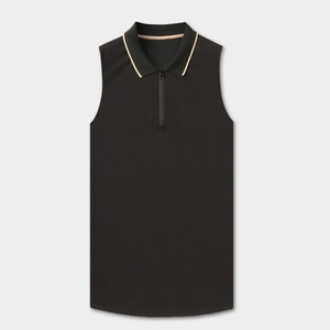 <b>Women's</b> Sleeveless <b>Polo</b> <b>Shirt</b> <b>Black</b> Knitted Quick Dry Casual Golf Top Wholesale Top quality Custom OEM - Product Image 6