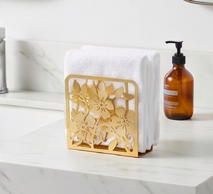 Porta Servilletas de Metal Dorado de Lujo con Elegante Diseño Floral, Perfecto para Guardar Servilletas en una Mesa con Estilo, para Uso en la Cocina y en la Comedor - Product Image 6