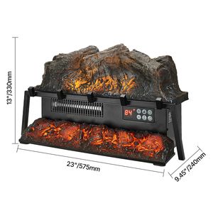 Caminetto Elettrico Moderno da 23 Pollici con Telecomando, 5 Fiamme Luminose e Suono Crepitante - Product Image 2