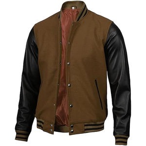Vestes de baseball en chenille de laine avec logo personnalisé, broderie, manches en cuir vintage, style varsity pour hommes, fabriquées au Pakistan - Product Image 1