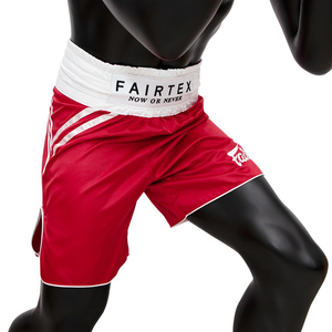 Pantalones Cortos de Muay Thai Fairtex de Último Diseño, Alto Rendimiento, Suministro OEM, Pantalones Cortos de Boxeo y MMA, Pantalones Cortos Rojos con Corte Lateral Blanco - Product Image 2