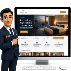 Diseño de Sitio Web para Hotel Grand Vista, Reserva en Línea, Diseño de Habitaciones Modernas, Preparado para IA, Experiencia Global para Huéspedes, Compatible con MAC, Marca Reidify - Product Image 1