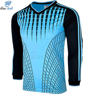 เสื้อผู้รักษาประตูฟุตบอลชายแบบมืออาชีพ บุแผ่นรองหน้าอก พิมพ์ลาย ระบายอากาศ ป้องกันรังสียูวี  รับผลิตตามแบบ OEM - Product Image 1