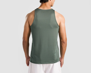 เสื้อกล้ามทรงเข้ารูปสำหรับผู้ชาย ผลิตตามสั่ง (OEM) พิมพ์ลายได้ คุณภาพสูง ผลิตจากโพลีเอสเตอร์ 100% แบบยั่งยืน ไม่เป็นขุย เหมาะสำหรับฤดูร้อน - Product Image 5