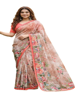 Sari vintage indien KUNJ CREATION, design exclusif, pour les amateurs de mode, tenue traditionnelle pour fêtes, festivals et mariages. - Product Image 1