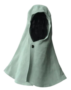 Cagoule de soudeur en cuir de vachette pleine fleur de qualité supérieure, doublure en molleton de coton, couleur naturelle, nouveau design - Product Image 1