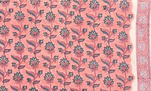 Tela de algodón suave y transpirable con estampado floral, ecológica, reutilizable, personalizada, proveedor de tela con estampado en bloque para pedidos al por mayor - Product Image 6