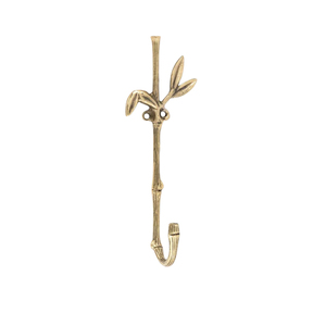Crochet mural décoratif en métal antique en forme de lapin, bronze vintage, porte-manteau robuste, support simple pour clés et serviettes - Product Image 2