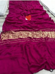 Sari en soie pure avec pallu en tissu et richesse de broderies Zari, tenue ethnique indienne traditionnelle - Product Image 4