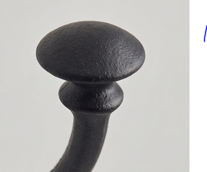 Vintage <b>Black</b> Metal Wall <b>Hook</b> Single Coat Hanger Rust Resistant Design For Clothing Storage Solutions Elegant Home Decor - Product Image 2