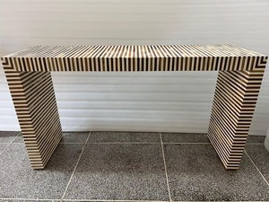 Console moderne en bois, forme rectangulaire, meuble d'intérieur, accent décoratif, armoire de rangement pour salon, design durable - Product Image 5