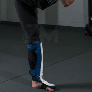 อุปกรณ์ป้องกันขาสำหรับชกมวยระดับมืออาชีพ DAWN FROCE FIGHT GEARS ทำจากวัสดุ PU บรรจุ EPE น้ำหนักเบา ปิดด้วยแถบตีนตุ๊กแก - Product Image 3