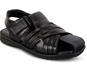 Sandalias de Piel Auténtica Negra de Primera Calidad, Punta Redonda, Sin Cordones, para Hombre, Ligeras, Transpirables, Reciclables, Duraderas, Casuales, para Exteriores - Product Image 5