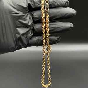 สร้อยคอเงินแท้ S925 ชุบทอง 12 มม. แบบเชือกถัก สไตล์อิตาลี - Product Image 6