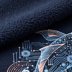 Custom Circuit Board Fish Graphic Print Heavyweight Cotton Fleece Crew neck Sweatshirt <b>Men</b> Street wear Pullover <b>Jumper</b> - Product Image 6
