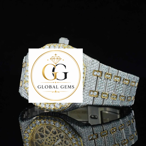 New Hip Hop Iced High Quality Luxury White Gold Glass CZ Zircon Diamond Men's Watch Water Resistant <b>Automatic</b> Mechanical - Product Image 4