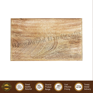 Plateau de service alimentaire en bois de manguier 100% naturel, design moderne, qualité supérieure, taille personnalisée, pour la maison et les restaurants - Product Image 4
