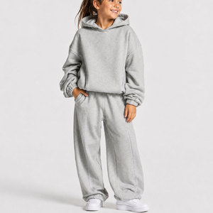 Ensemble de survêtement décontracté pour filles, personnalisé Orchid, en polaire, coupe oversize, avec sweat à capuche et pantalon de jogging - Product Image 1