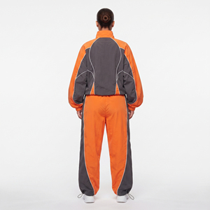 Ensemble de jogging deux pièces pour femme, coupe ample, style sportif, avec fermeture éclair, coupe longue, 100% polyester et nylon - Product Image 5