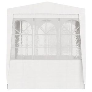 Carpa para Fiestas de Polietileno Blanco Resistente al Agua de 6.6 x 6.6 pies para Bodas y Eventos - Product Image 4