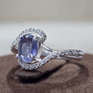 Bague d'éternité de créateur classique en argent sterling 925 forme ovale pierre précieuse améthyste Unique faite à la main excellente qualité pour les fêtes - Product Image 4