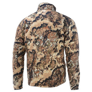 Veste de chasse d'extérieur pour hommes avec col montant, fermeture éclair intégrale, tissu résistant à l'eau et plusieurs poches pour le camping - Product Image 2