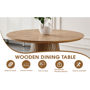 Tavolo da Pranzo Moderno per Cucina, Design in Legno alla Moda, Multifunzionale per Riunioni Familiari - Product Image 3