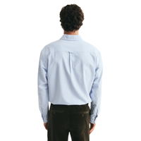 Kemeja Oxford Pria Regular Fit Katun Klasik Lengan Panjang Kancing Depan Kasual untuk Kerja Kantor Nyaman dan Elegan