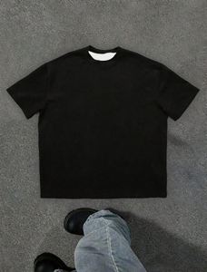 T-shirt d'été surdimensionné et ample pour homme, 100 % coton de haute qualité, prêt-à-porter, imprimé sérigraphié Têtes de mort, respirant - Product Image 2
