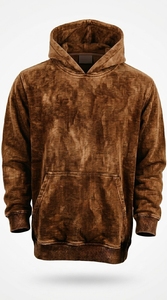 Sweat à capuche en coton unisexe coupe classique pour l'hiver, tissu doux et confortable, style streetwear décontracté, motif à carreaux, poche, anti-plis - Product Image 2