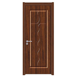 Puerta de PVC con Revestimiento de Madera para Interiores de Dormitorios de Hotel, Puerta de MDF con Acabado de Madera de PVC para Proyectos Comerciales de Casas y Hoteles - Product Image 2
