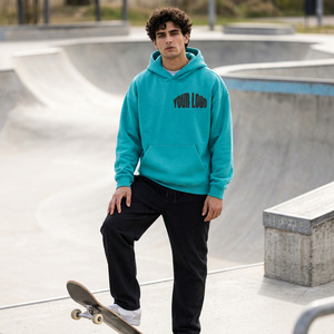Sudadera con Capucha Extra Grande para Hombre, Estilo Urbano, de Algodón Personalizado, Tejido Grueso, Informal - Product Image 2