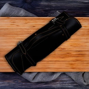 Ensemble de couteaux de chef en acier carbone forgé à la main avec manche en bois, finition satinée, longueur de 6 à 12 pouces, style artisanal, utilisation en cuisine, ambidextre - Product Image 3