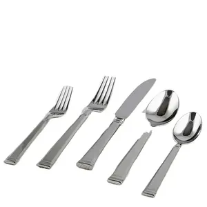 Luxury <b>Kitchen</b> Stainless Steel Cutlery Set With Mirror Polish Elegant Tableware For Restaurant Dining <b>Table</b> - Product Image 1