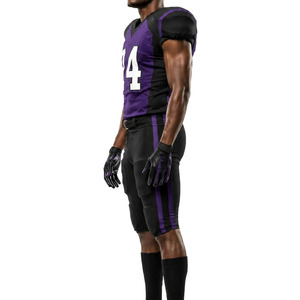 Customized American Football Uniform Sublimated Football Jersey Integrated <b>Pads</b> Durable Stretchable <b>Pants</b> Men V-Neck Top - Product Image 4