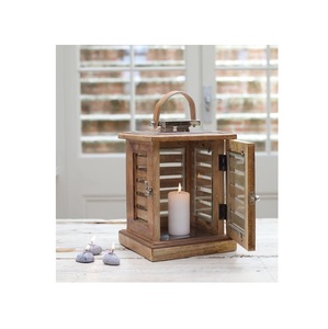 Farol de Madera para Decoración de Bodas Rústicas, Centros de Mesa, Decoración Festiva y Ambiente del Hogar - Product Image 3