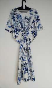 Robe Kaftan Élégante pour Femme, Luxe, Florale, Vintage, Longueur Genou, en Coton, avec Embellissements en Dentelle, Coupe Ample et Intemporelle, Style A-Line - Product Image 2