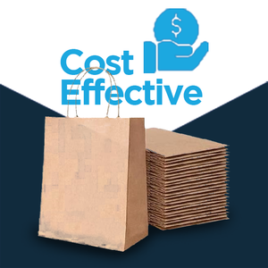 ถุงกระดาษคราฟท์สีน้ำตาล/ขาวแบบหนา ทนทาน หูหิ้วแบบบิด  ย่อยสลายได้ รีไซเคิลได้ เป็นมิตรกับสิ่งแวดล้อม ปรับแต่งได้ พร้อมโลโก้ซูเปอร์มาร์เก็ต - Product Image 3