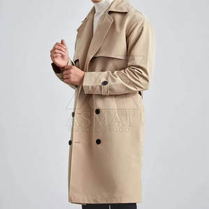 Manteau long en laine pour homme, style urbain, chaud et élégant, pour l'hiver, style moderne, vêtement d'extérieur - Product Image 4