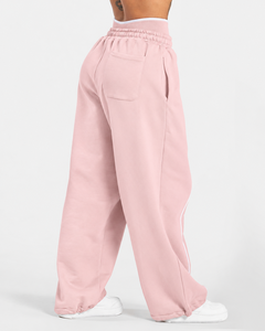 <b>Women</b> Contrastline Zipper Tracksuit Casual Two Piece Set Relaxed Fit <b>Jacket</b> And Wide Leg Pants Matching Outfit Wholesale Apparel - Product Image 6