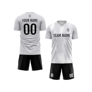 Conjunto de Camiseta y Pantalones Cortos de Fútbol Sublimados Personalizados en Amarillo, 100% Poliéster, Cuello en V, Absorben la Humedad, Transpirables, Uniforme Deportivo para Hombre - Product Image 3