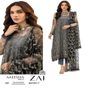 Soyez fabuleux dans notre ensemble tendance et riche look Gorgeous Plus size Fox Georgette Salwar costume pour les femmes - Product Image 1