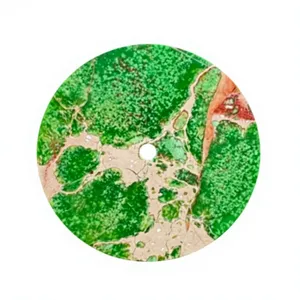 K Gems - Esfera de Reloj Personalizable de Jaspe Verde Sedimentario de 28.50mm, Grosor de 0.50mm, Orificio Central de 2mm, Accesorios Planos Sueltos para Relojes - Product Image 1