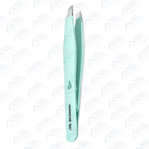 Custom Logo Slanted Tip Precision Tweezers <b>for</b> Hair Plucking Professional Stainless Steel Eyebrow Tweezers - Product Image 3