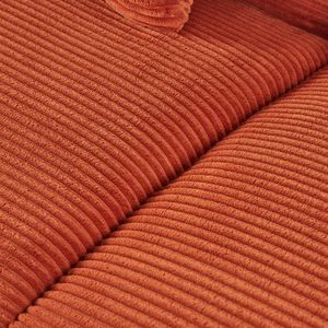 Divano Moderno 2140OG a Due Posti in Velluto a Coste Arancione per Soggiorno, Camera da Letto e Ufficio in Spazi Ristretti - Product Image 4