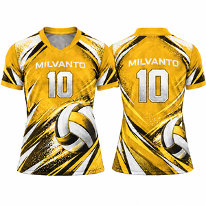 <b>Yellow</b> Custom Volleyball Jersey For <b>Men</b> & Women High Quality Polyester Unisex Volleyball Training Uniform Breathable <b>Shirt</b> - Product Image 1