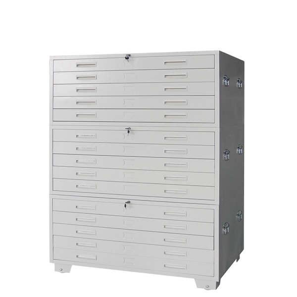 Modern 5 Drawer Foldable Steel Map