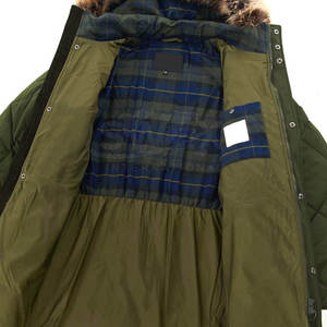 Men's Regular Quilted Parka <b>Jacket</b> <b>Fur</b> <b>Hood</b> Windproof Winter Coat Thick Polyester Wadding Solid Color Casual Style Plus Size - Product Image 5