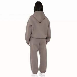 Survêtements unisexes streetwear teints, en molleton épais, coupe ample, personnalisables avec logo, pantalons de survêtement en coton surdimensionnés - Product Image 2